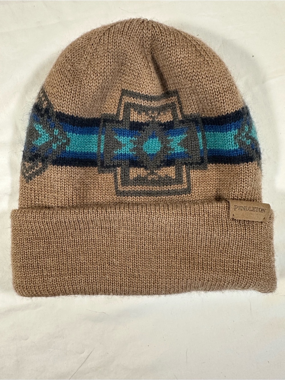 Pendleton Taupe Harding Knit Beanie